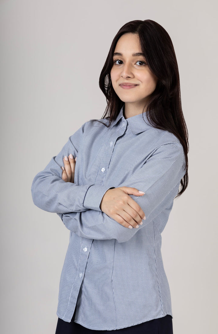 Navy Blue Shirt - with a line