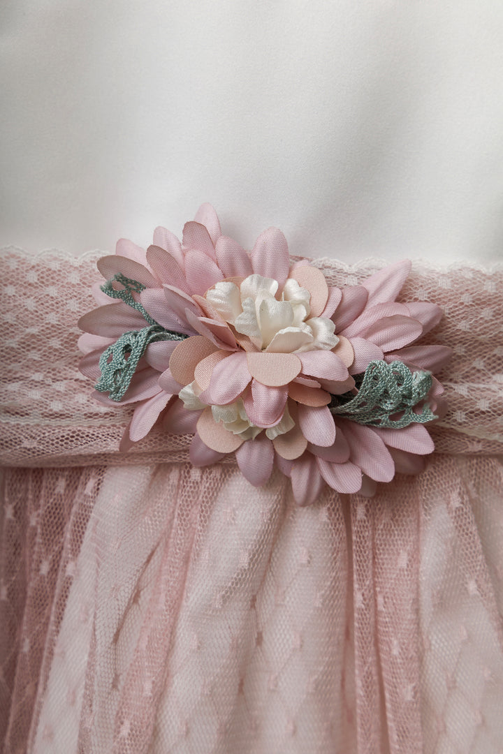 Pink and white Dress