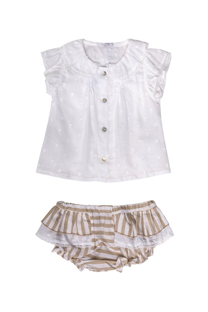White and Beige Set