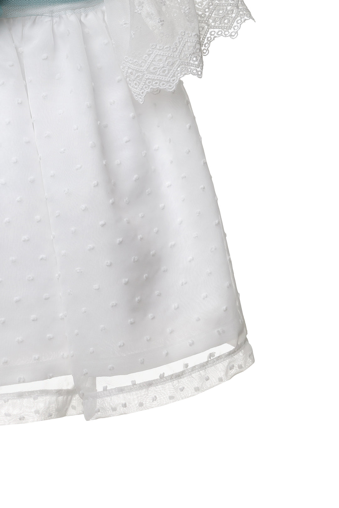 White Baby Dress with a Blue Belt