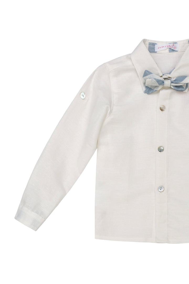 striped White and Blue overall