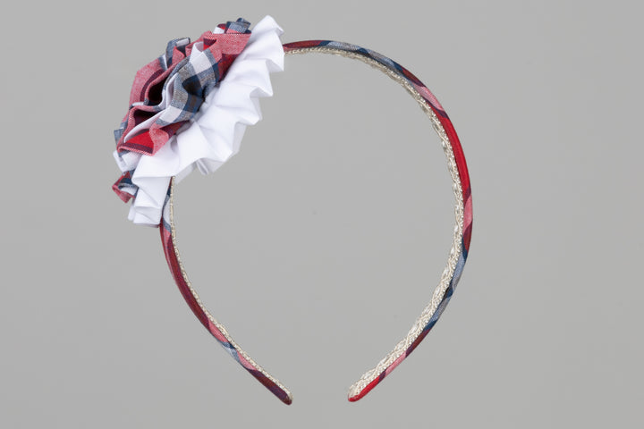 Red Checkered Head Band