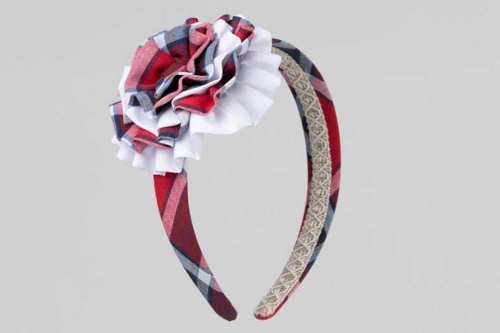 Red Checkered Head Band