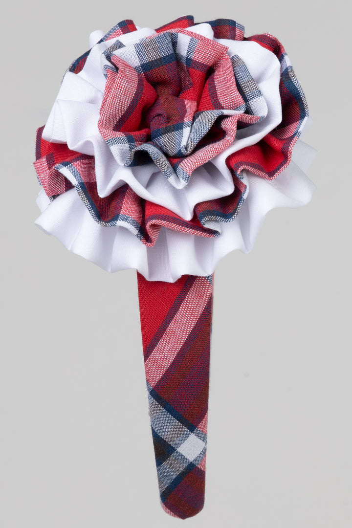 Red Checkered Head Band