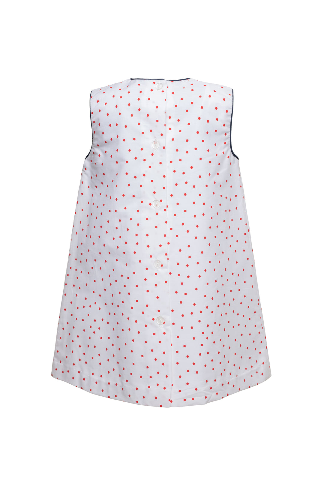 White, Red and Navy Blue Dress