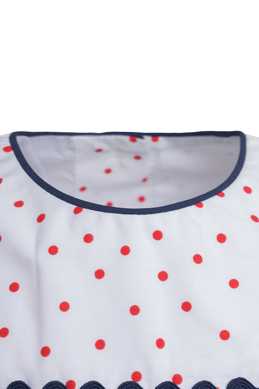 White, Red and Navy Blue Dress