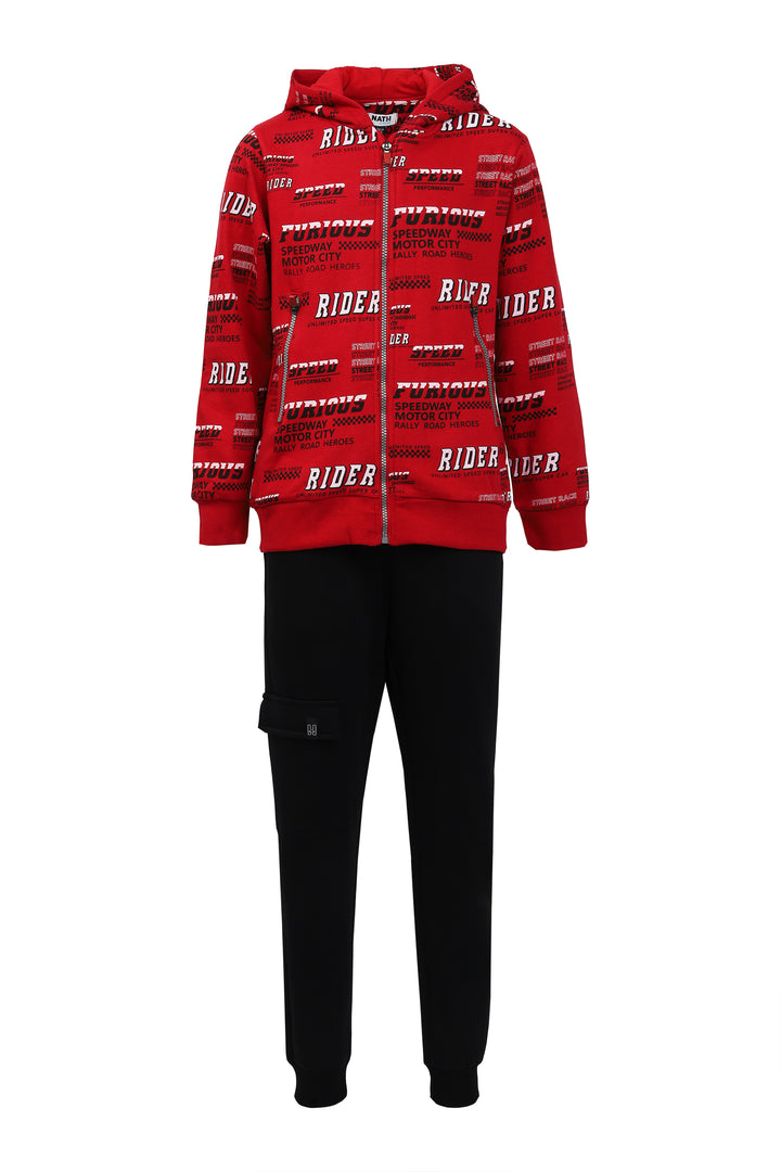 RED TRAINING SUIT BOYS