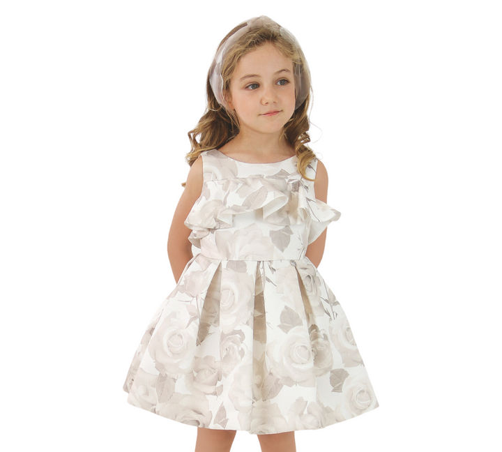 Beige Floral DRESS