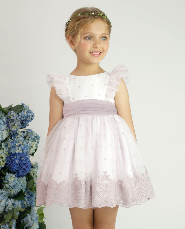 Light White and Violet Dress