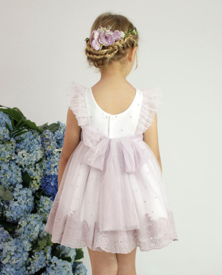 Light White and Violet Dress