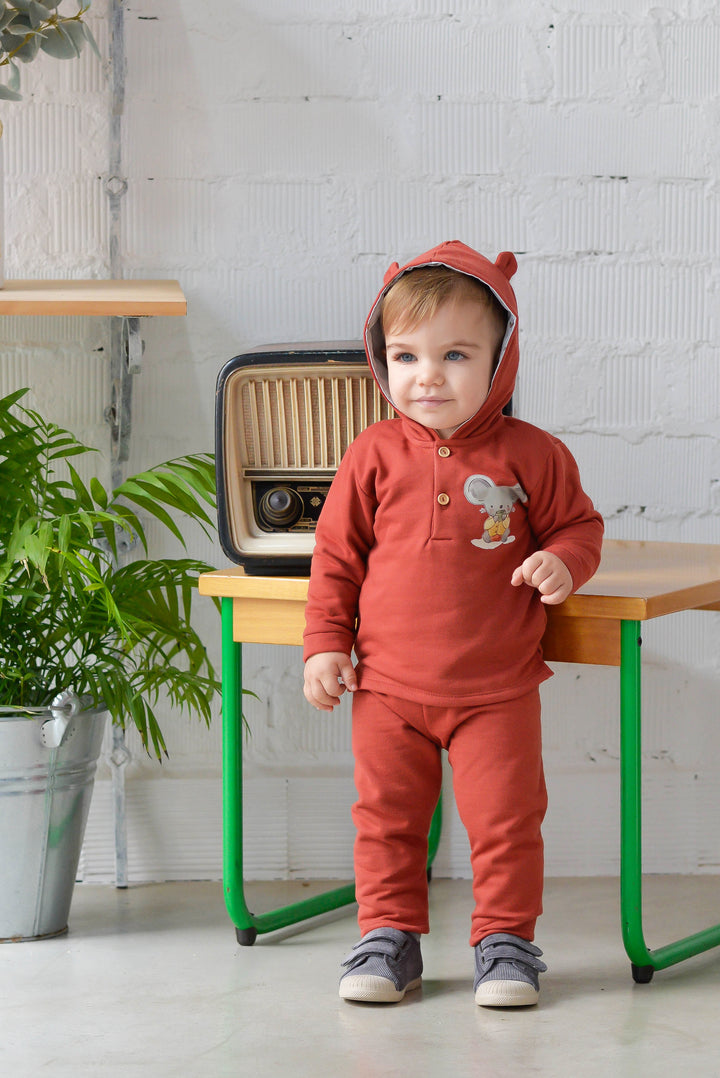 BROWN TRAINING SUIT BABY BOYS