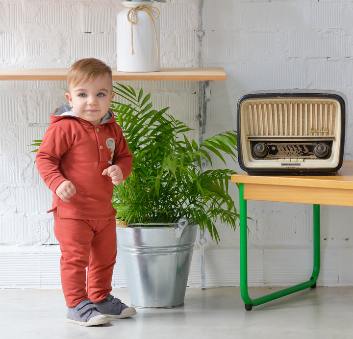 BROWN TRAINING SUIT BABY BOYS