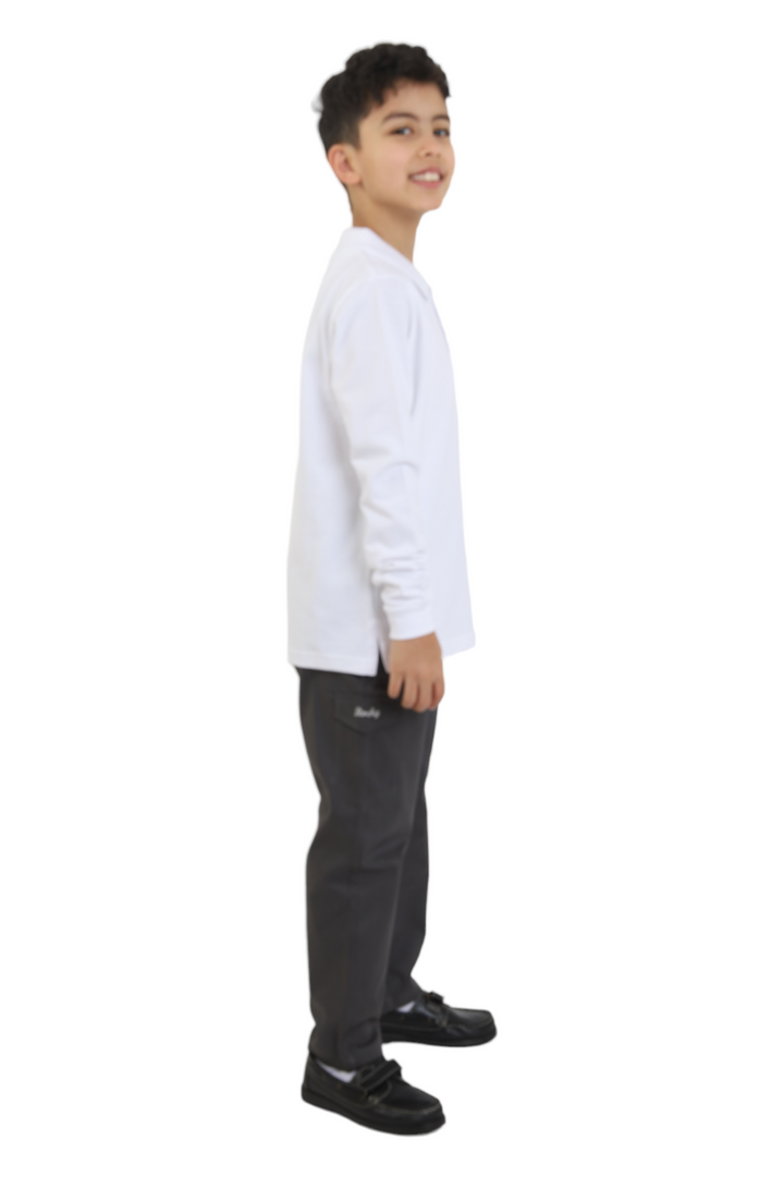 White Polo Shirt Long Sleeve