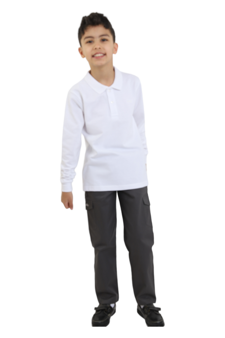 White Polo Shirt Long Sleeve