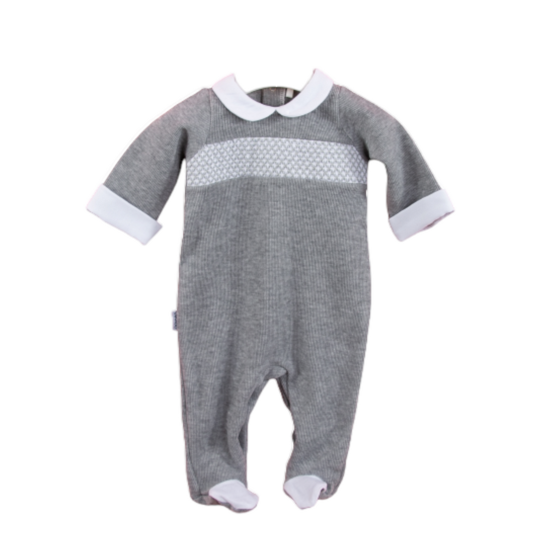 Grey one piece baby pyjama