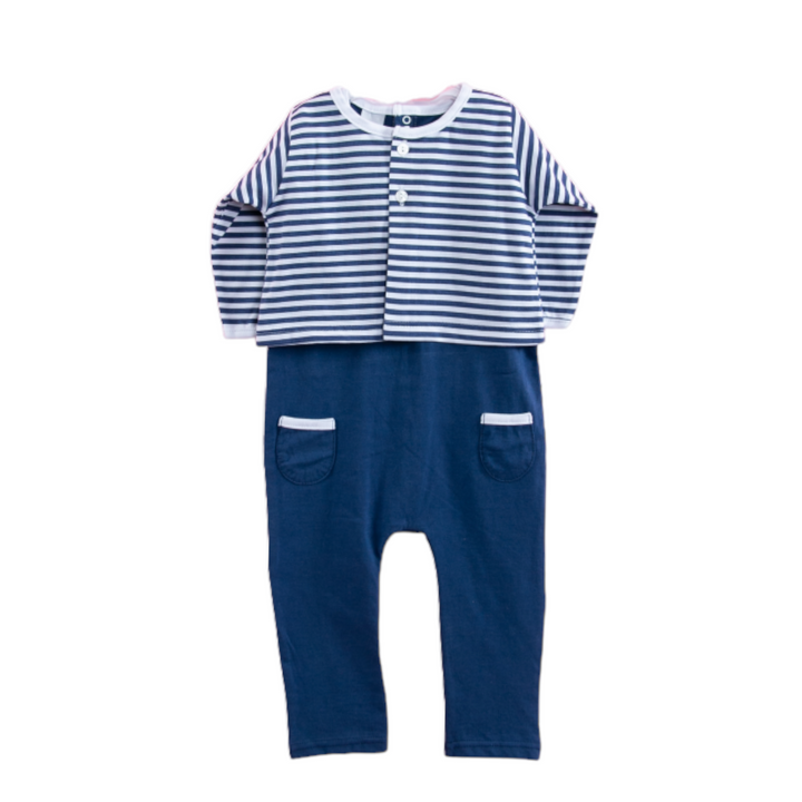 Navy blue 3 pieces baby pyjama