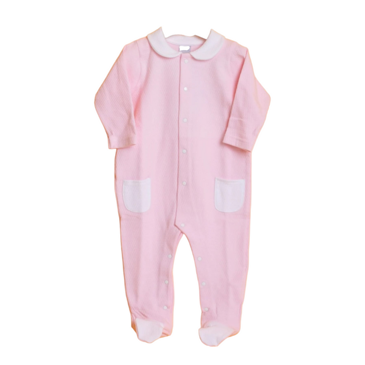 Pink one piece baby pyjama