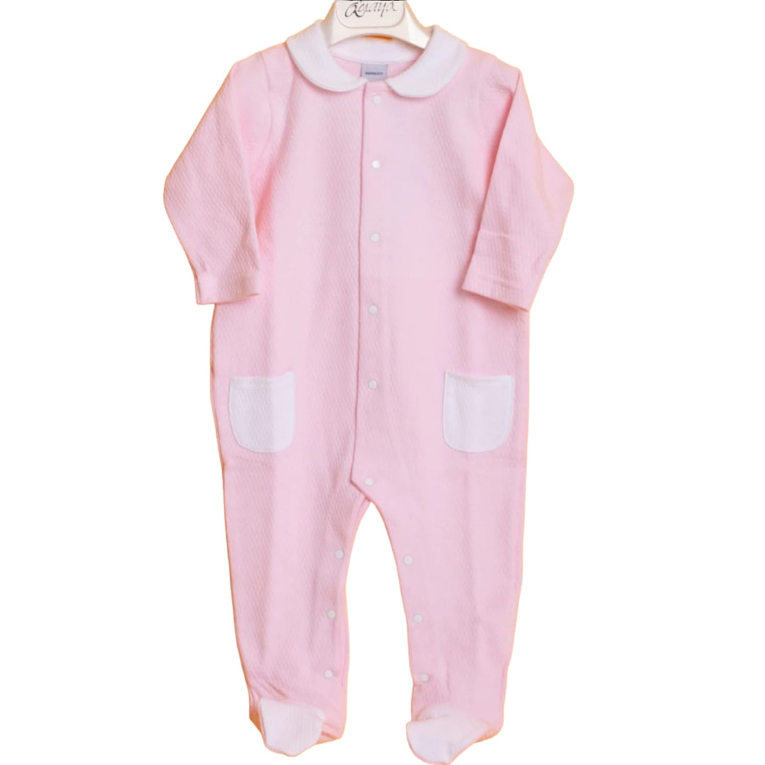 Pink one piece baby pyjama