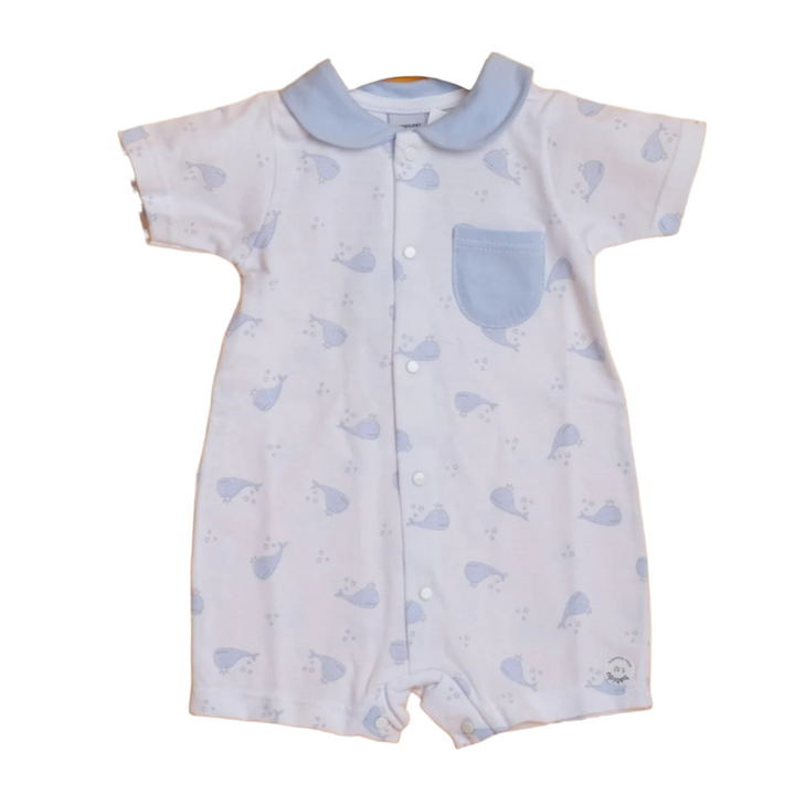 White and Light Blue Baby Pyjamas