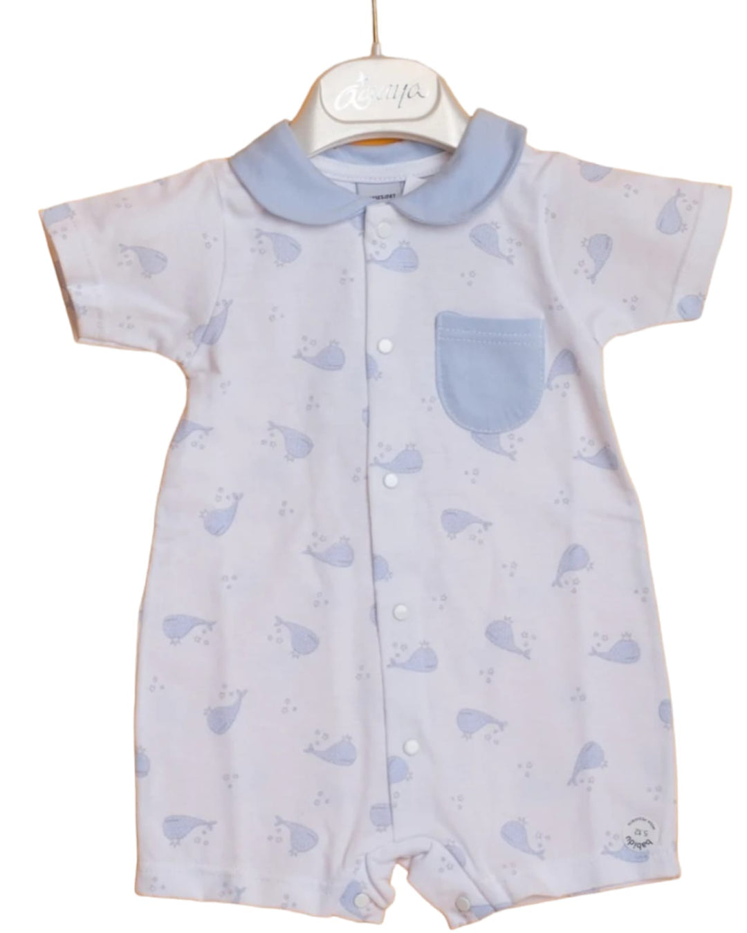 White and Light Blue Baby Pyjamas