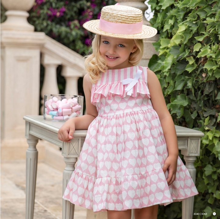 Pink and White Dress