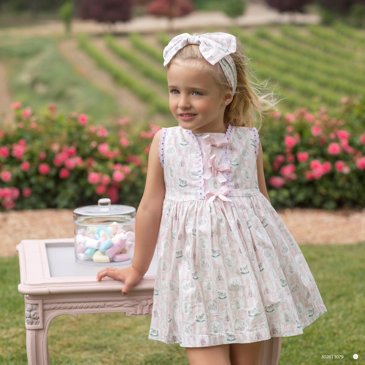 Pink and White Dress