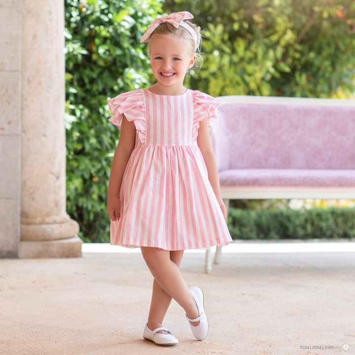 Striped Pink and White Dress