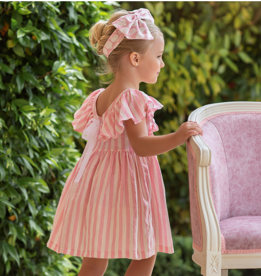 Striped Pink and White Dress