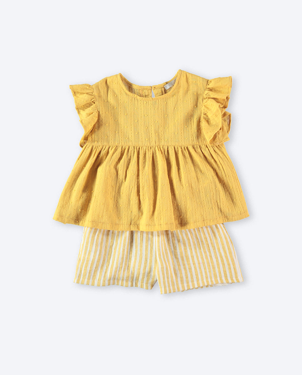 2-piece Striped yellow set