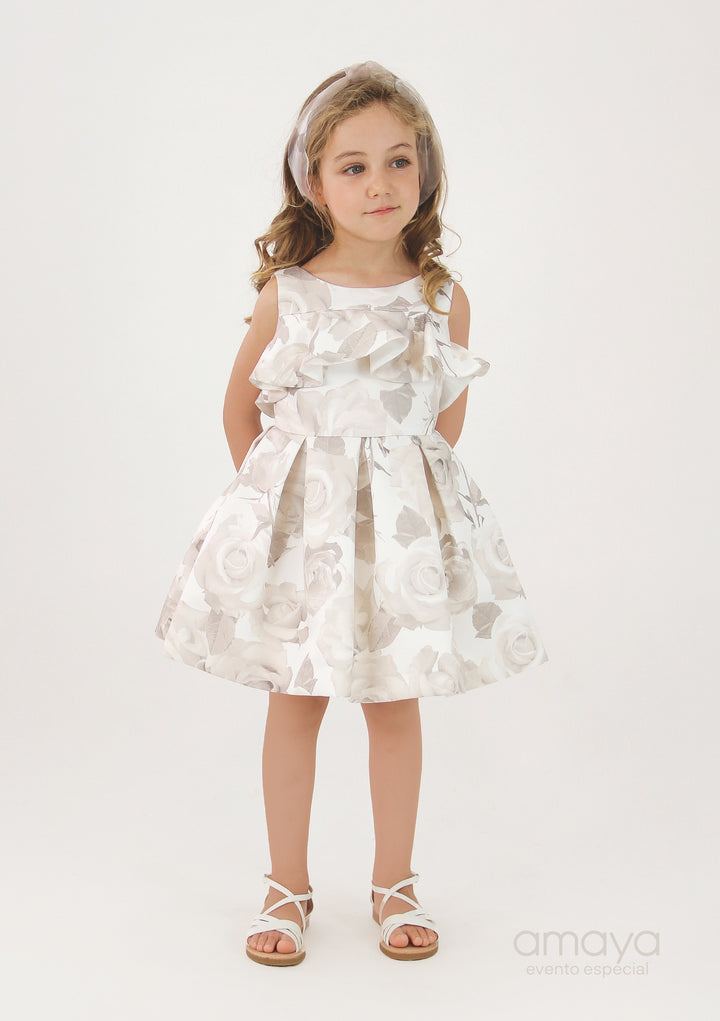 Beige Floral DRESS