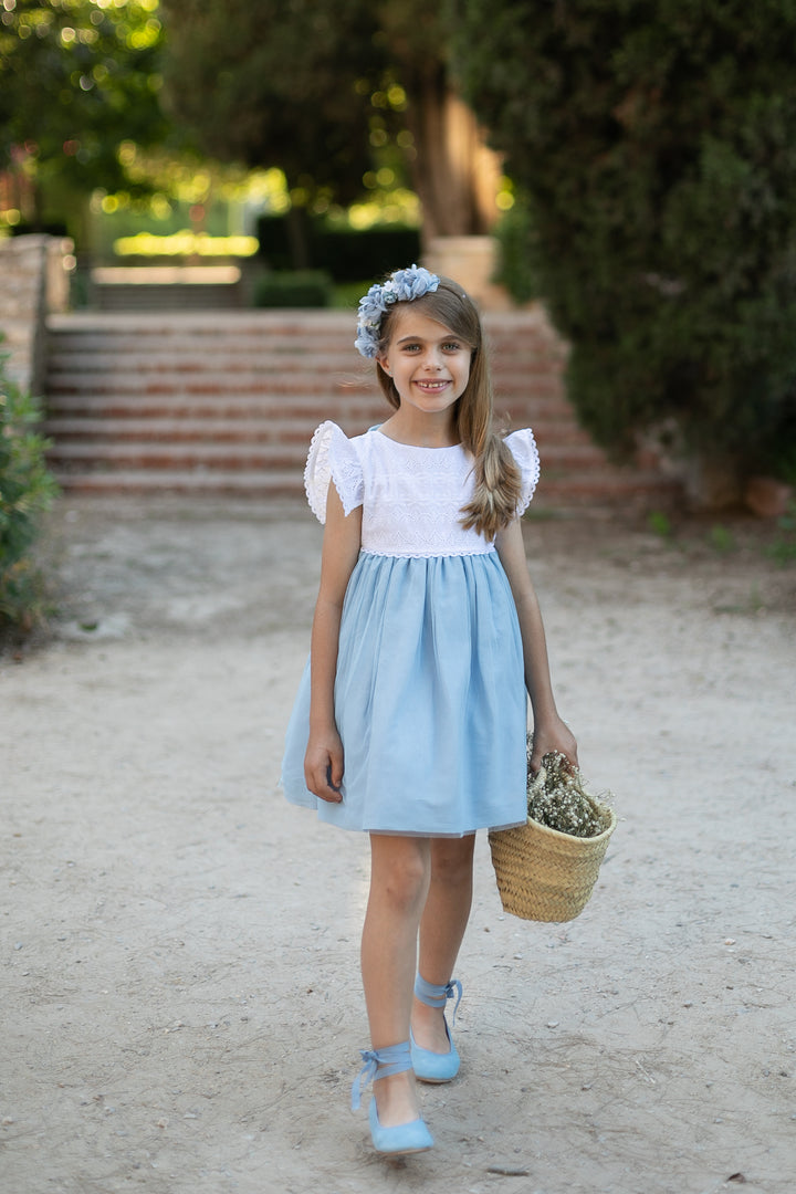 White and Blue Dress
