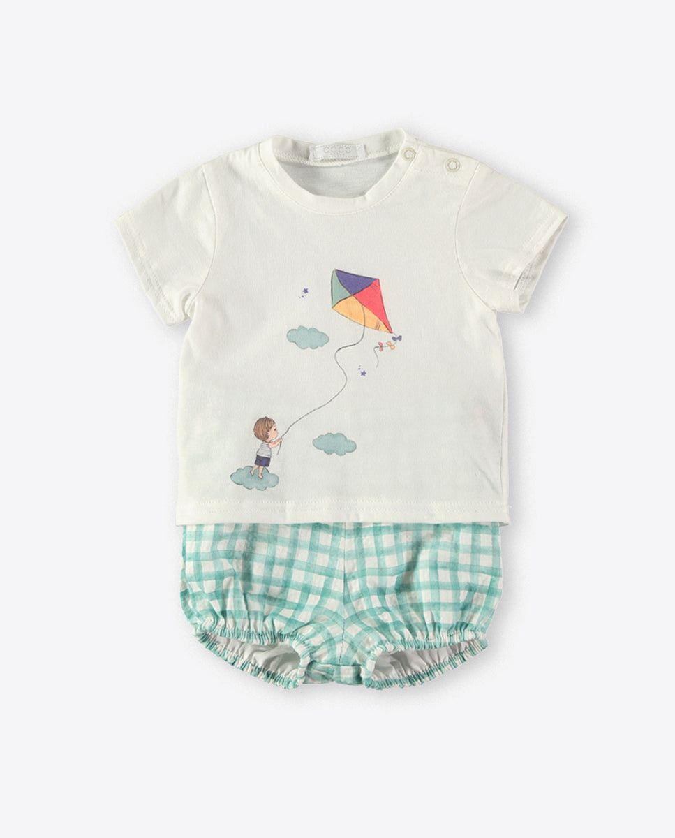 BEIGE BABY BOYS SET