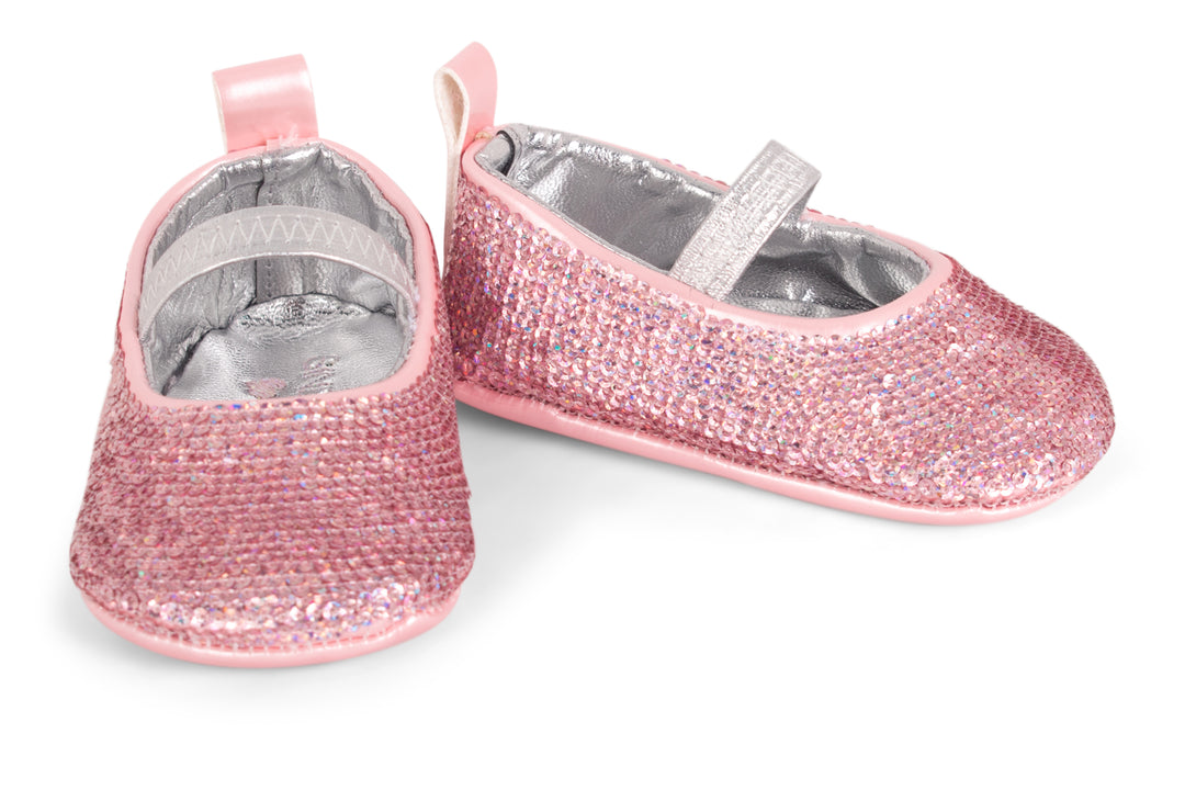 pink Sequins Baby Shoes