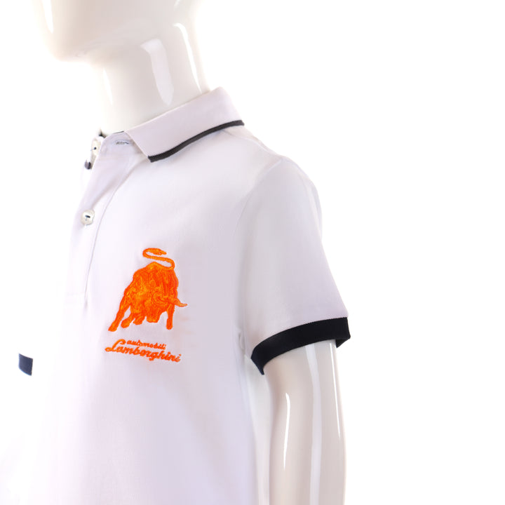 White Polo Shirt - Lamborghini