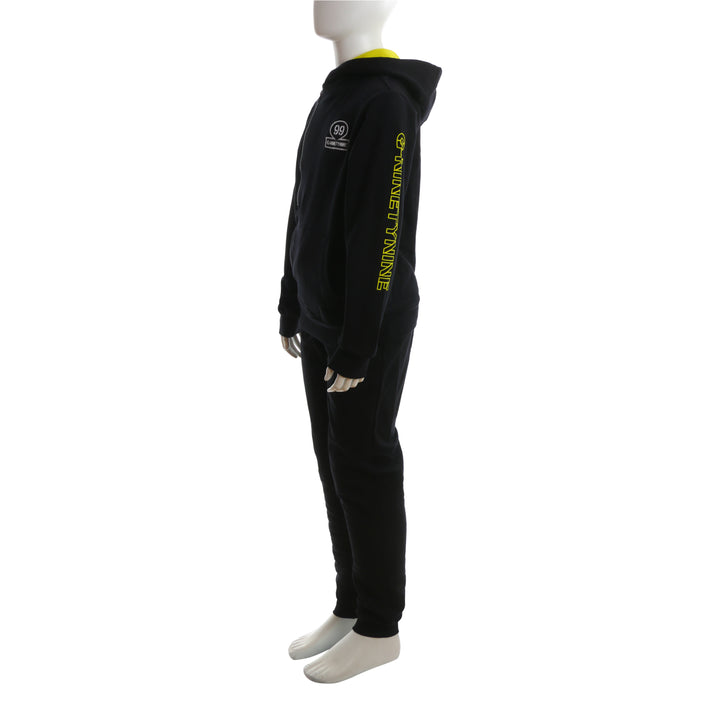 Black Training Suit with a Yellow Neck