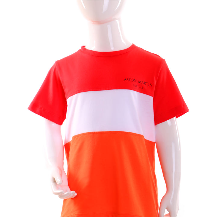 Red, White and Orange T-Shirt - Aston Martin