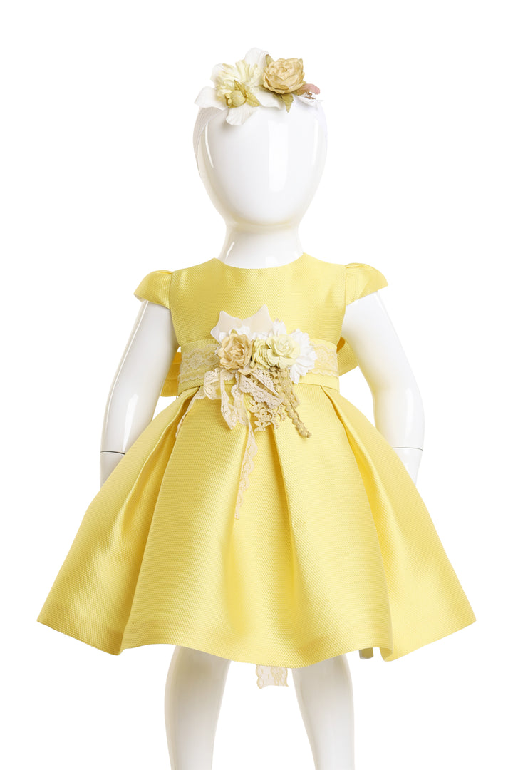 YELLOW BABY DRESS WITH OUT BAND