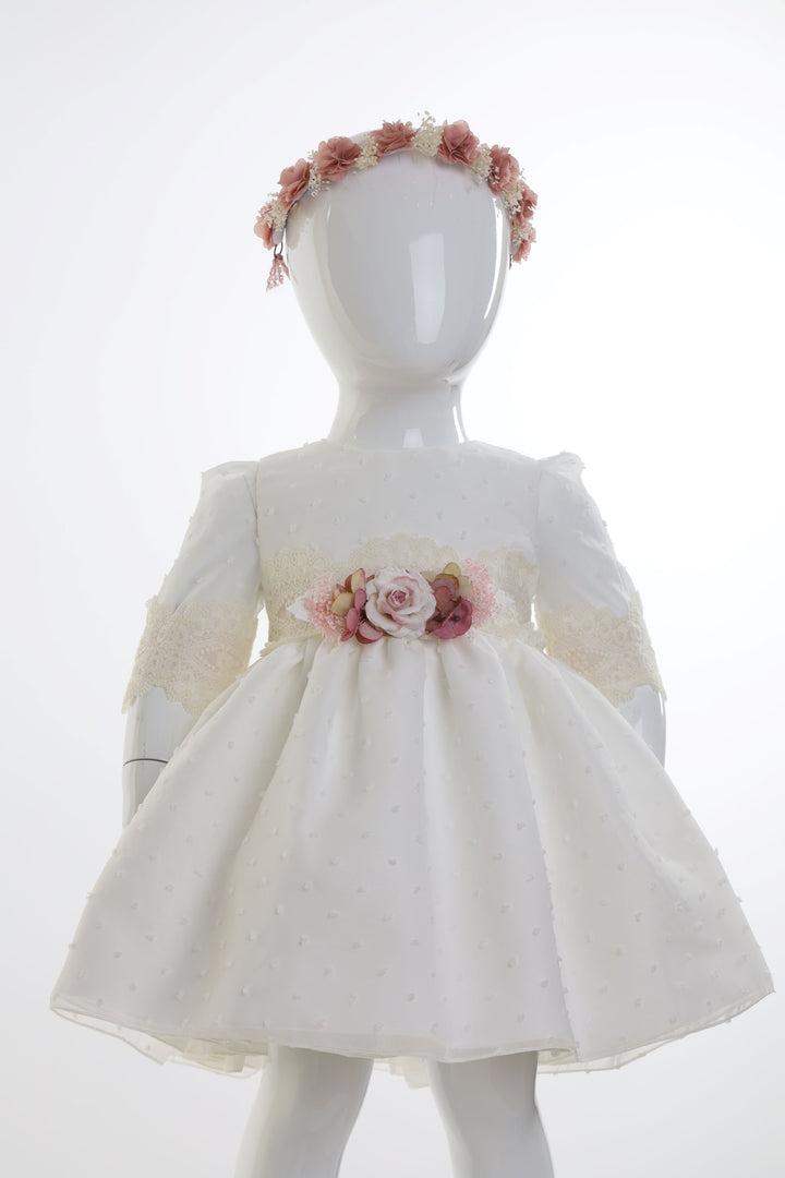 BEIGE BABY DRESS WITH OUT TAJ
