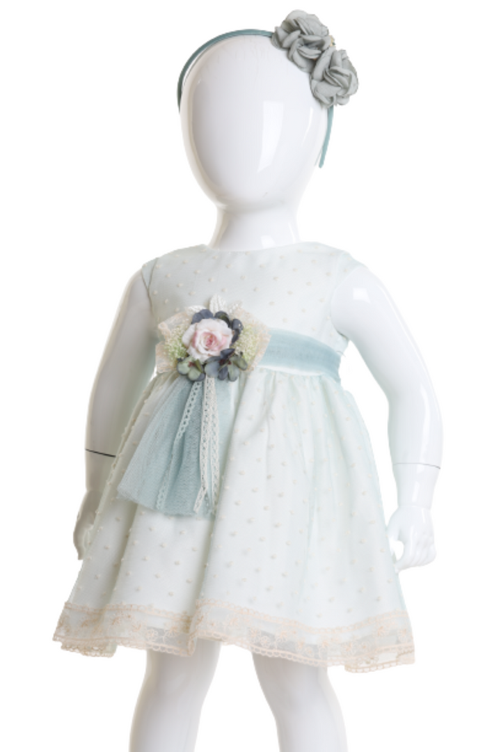 GREEN BABY DRESS