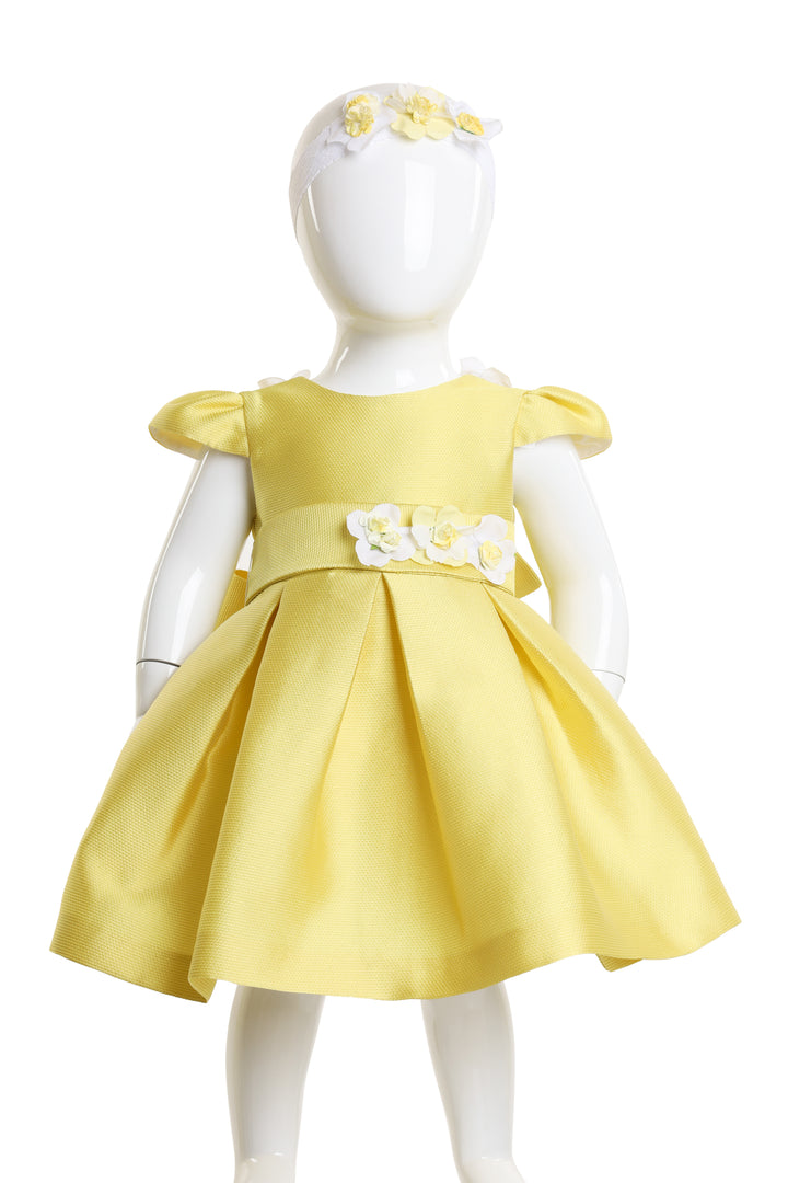 YELLOW BABY DRESS WITH OUT BAND