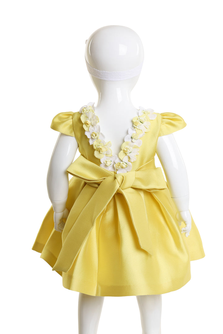 YELLOW BABY DRESS WITH OUT BAND
