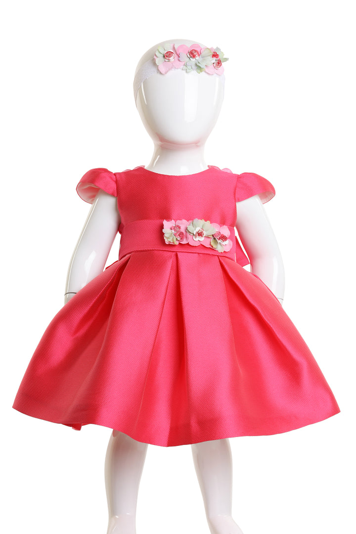 FUCHSIA BABY  DRESS WITH OUT BAND