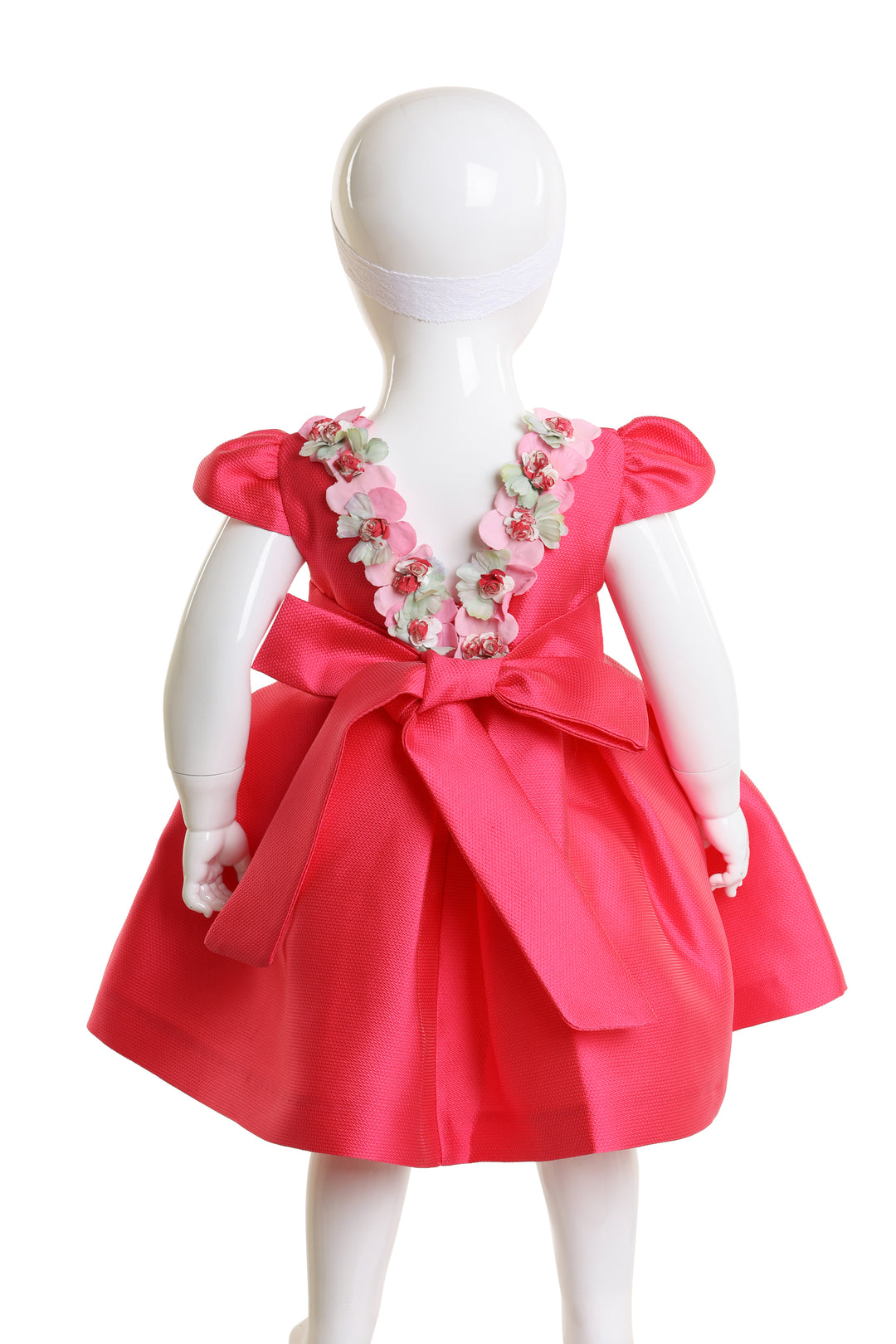 FUCHSIA BABY  DRESS WITH OUT BAND