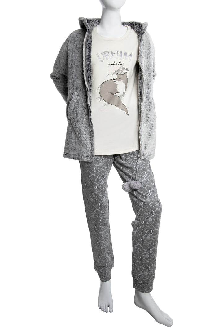 Three Pieces Grey Pyjama