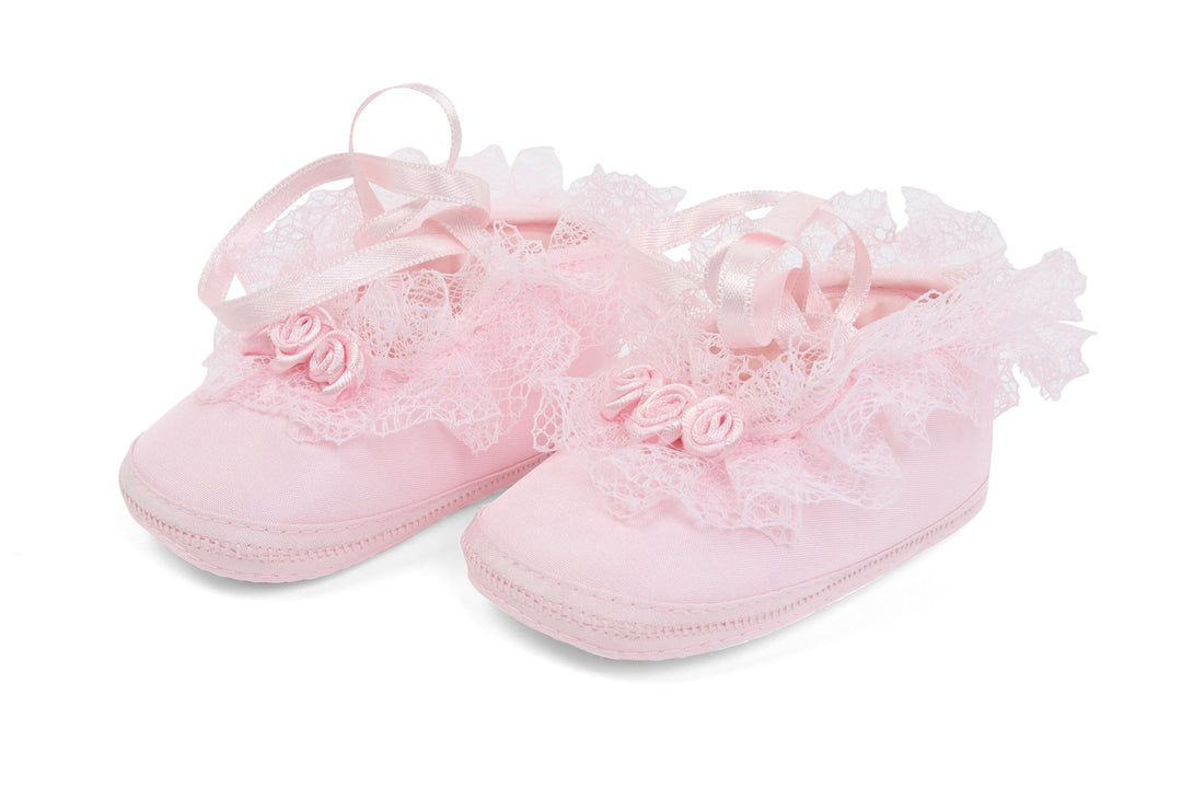 Pink baby shoes