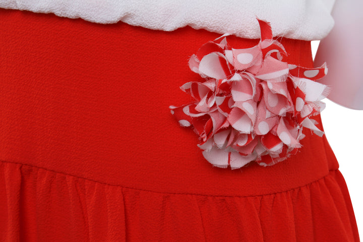 White and red dress