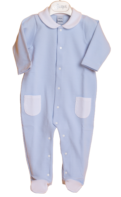 Blue baby one piece pyjama