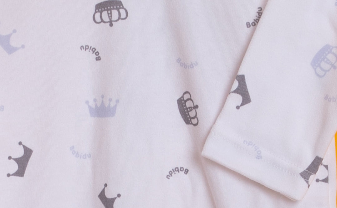 Blue and white one piece baby pyjama