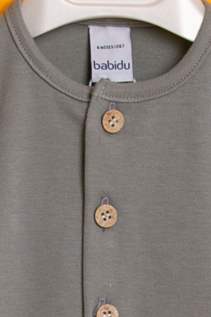 Dark grey plain baby pyjama