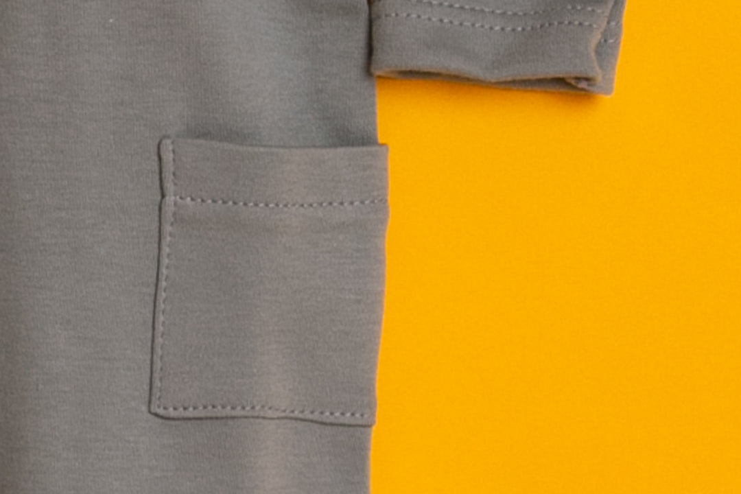 Dark grey plain baby pyjama